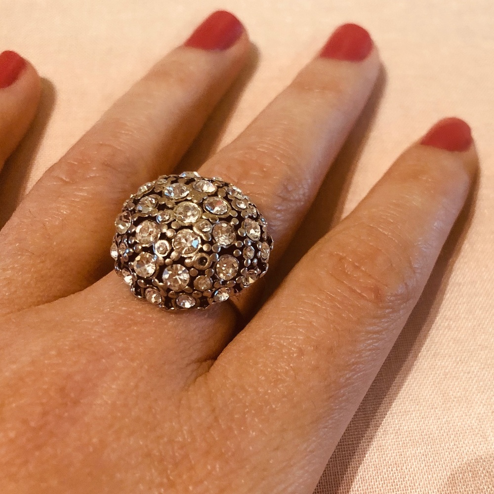 Silver Plated Ring - Rhinestone - Picture 3 of 3